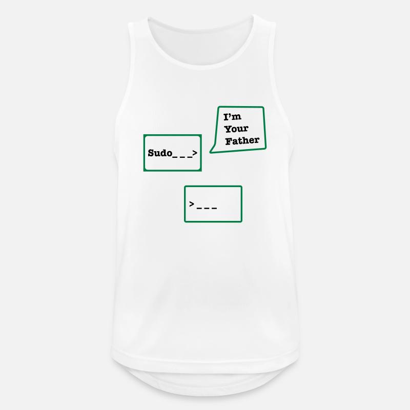Linux Sudo - Men's Breathable Tank Top - white