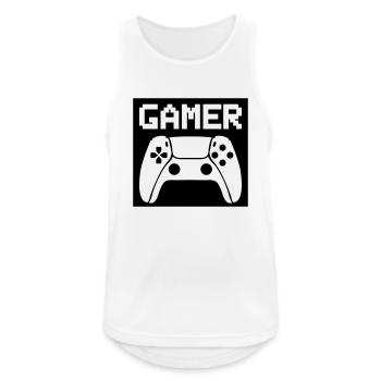 Gamer Controller - Men's Breathable Tank Top - white - Front - Nick (188cm)