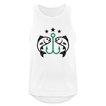 Fish hook fish - Men's Breathable Tank Top - white - Front - Nick (188cm)