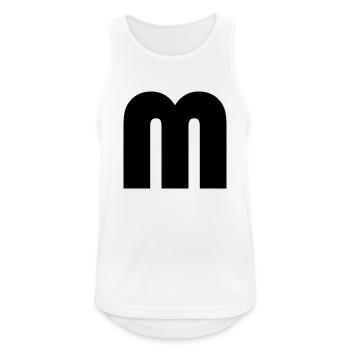 Capital M - Men's Breathable Tank Top - white - Front - Nick (188cm)