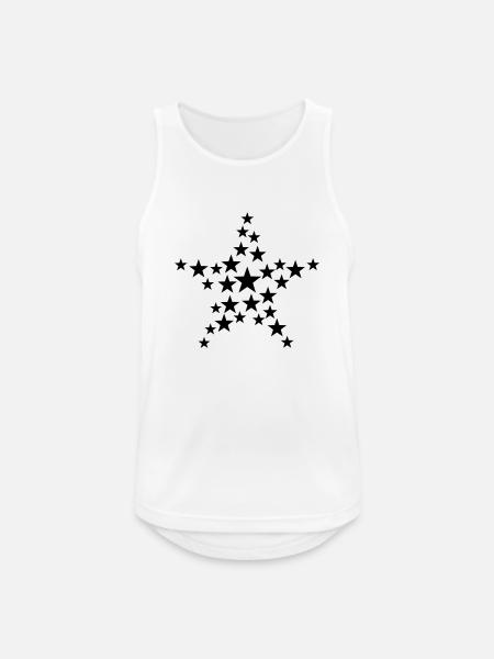 Big Black Star - Men's Breathable Tank Top - white