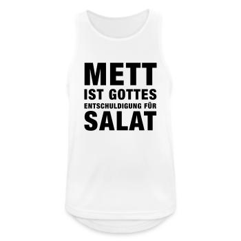 Mett Salat - Männer Tank Top atmungsaktiv - Weiß - Vorne - Nick (188cm)