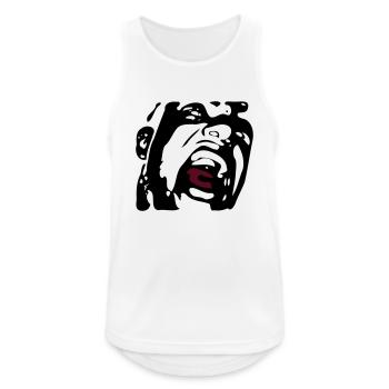 scream - Männer Tank Top atmungsaktiv - Weiß - Vorne - Nick (188cm)
