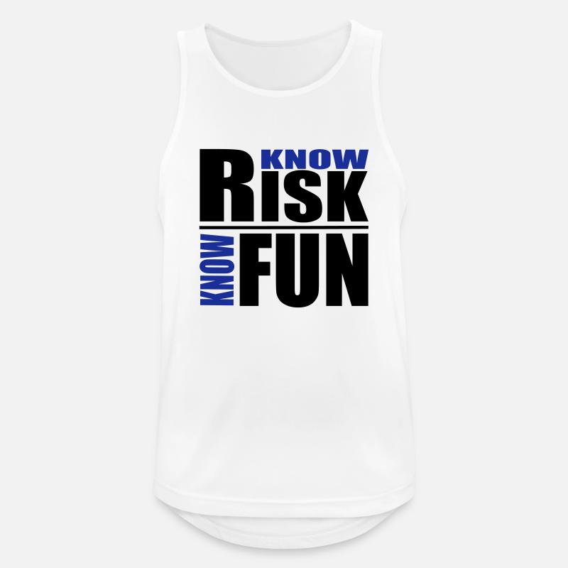 know risk - know fun - Männer Tank Top atmungsaktiv - Weiß
