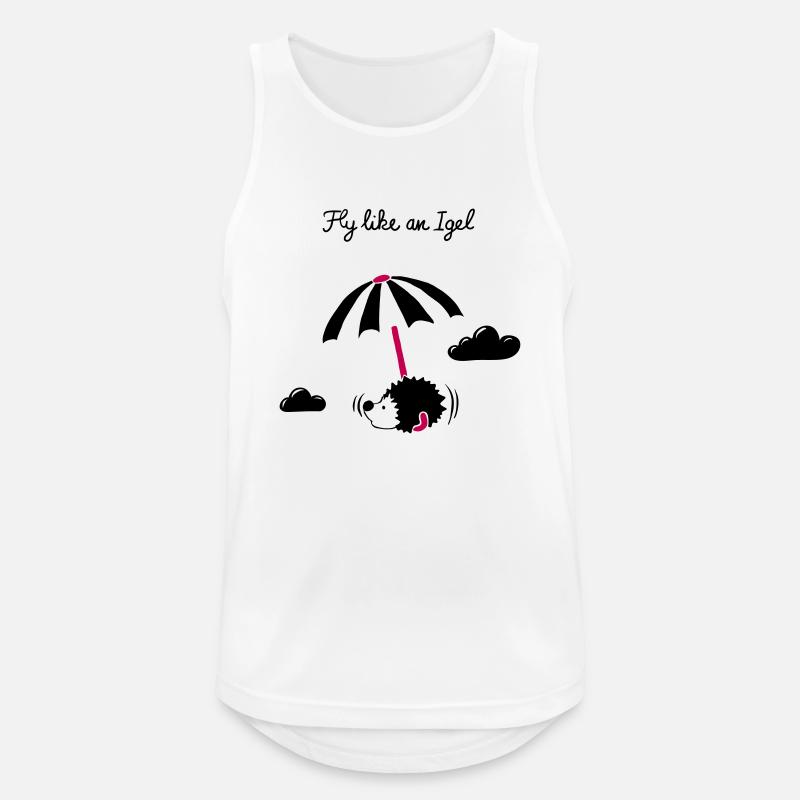 Fly like an Igel - Männer Tank Top atmungsaktiv - Weiß