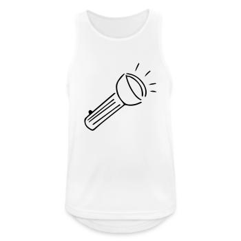 Taschenlampe,hell,Ausrüstung,geführt,Beleuchtung - Männer Tank Top atmungsaktiv - Weiß - Vorne - Nick (188cm)