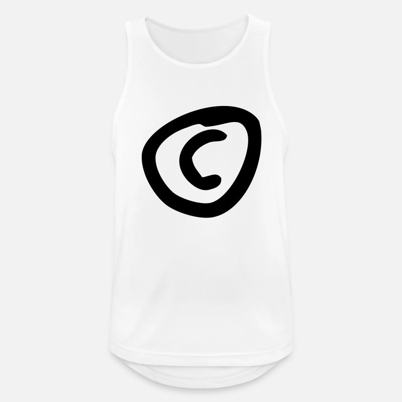 copyright c - Männer Tank Top atmungsaktiv - Weiß