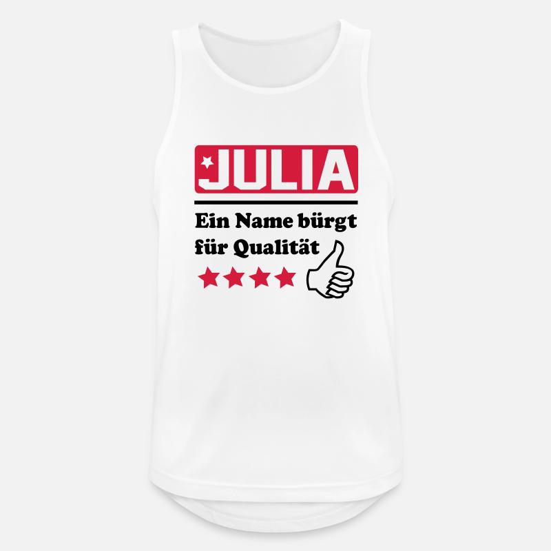 julie - Pustende singlet for menn - hvit