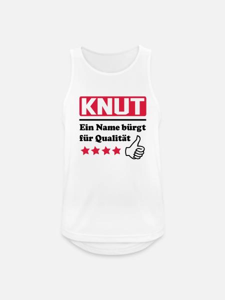 knut - Männer Tank Top atmungsaktiv - Weiß
