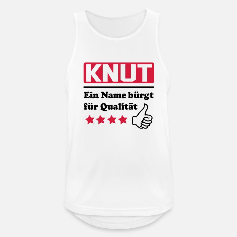 knut - Männer Tank Top atmungsaktiv - Weiß