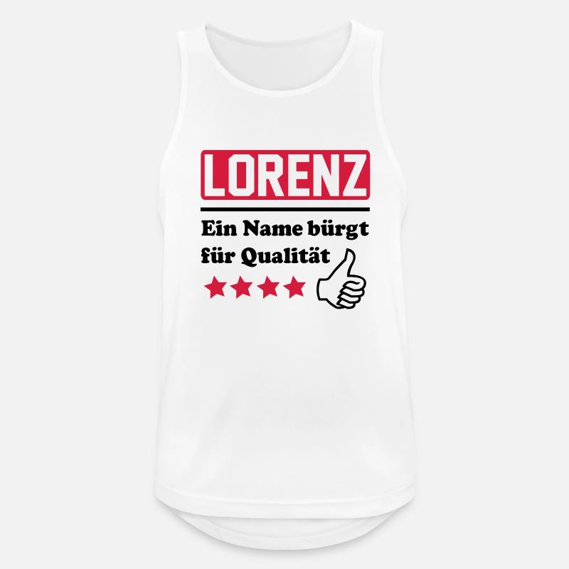 lorenz - Männer Tank Top atmungsaktiv - Weiß