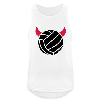 volleyball_ball_hoerner____f2 - Männer Tank Top atmungsaktiv - Weiß - Vorne - Nick (188cm)