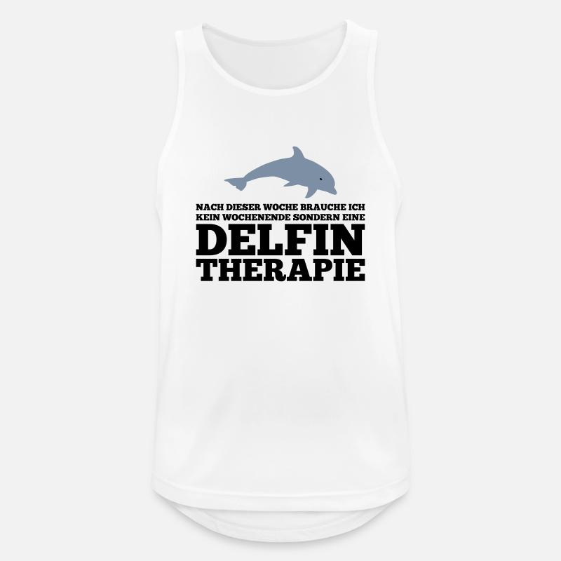 I need a dolphin therapy - Men's Breathable Tank Top - white