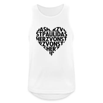 Das Herz von St. Pauli - Männer Tank Top atmungsaktiv - Weiß - Vorne - Nick (188cm)