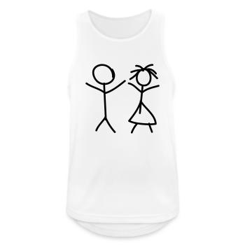 Mom And Dad - Men's Breathable Tank Top - white - Front - Nick (188cm)