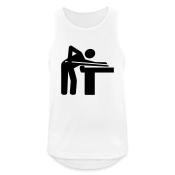 Billard - Männer Tank Top atmungsaktiv - Weiß - Vorne - Nick (188cm)