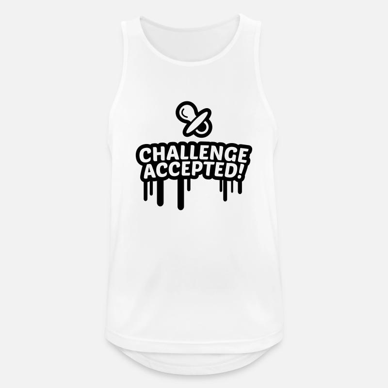 Dummy challenge accepted 1c. - Men's Breathable Tank Top - white