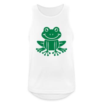 Frosch - Männer Tank Top atmungsaktiv - Weiß - Vorne - Nick (188cm)