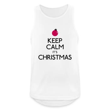 Keep Calm Christmas - Männer Tank Top atmungsaktiv - Weiß - Vorne - Nick (188cm)