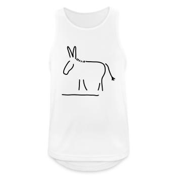 sturer esel - Männer Tank Top atmungsaktiv - Weiß - Vorne - Nick (188cm)