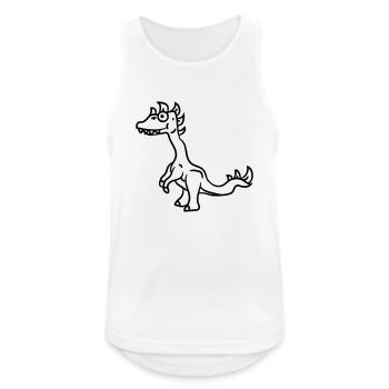 Dangereuses Raptor carnivore Dino - Débardeur respirant Homme - blanc - Devant - Nick (188cm)
