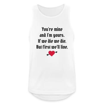 declaration of love - if we die we die - Men's Breathable Tank Top - white - Front - Nick (188cm)