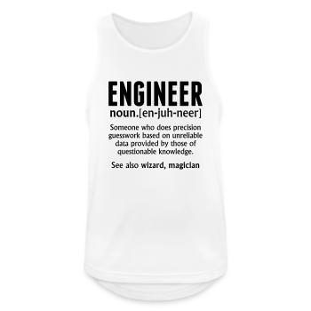 ENGINEER - Men's Breathable Tank Top - white - Front - Nick (188cm)