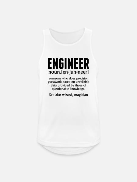ENGINEER - Men's Breathable Tank Top - white