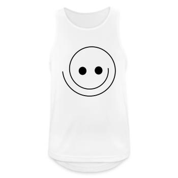 Smiley - Männer Tank Top atmungsaktiv - Weiß - Vorne - Nick (188cm)