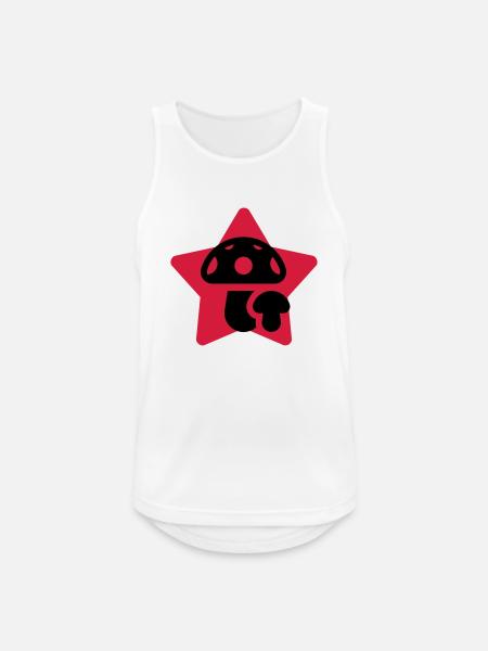 Mushroom / Champignon / Pilz / Picking - Men's Breathable Tank Top - white
