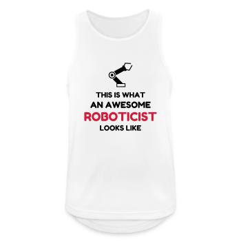 Robotik / Roboter / Robot / Robotics - Männer Tank Top atmungsaktiv - Weiß - Vorne - Nick (188cm)