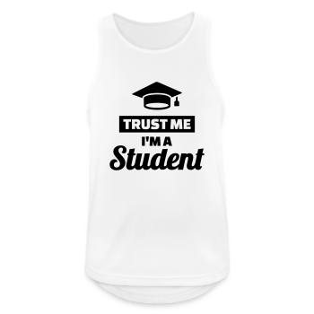 Student - Men's Breathable Tank Top - white - Front - Nick (188cm)