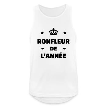 Schnarchen / Schnarcher / Schlaf / Schnarcherin - Männer Tank Top atmungsaktiv - Weiß - Vorne - Nick (188cm)