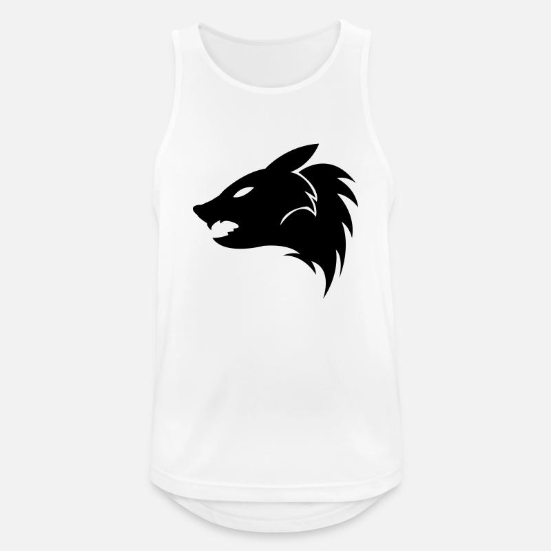 wolf - Men's Breathable Tank Top - white