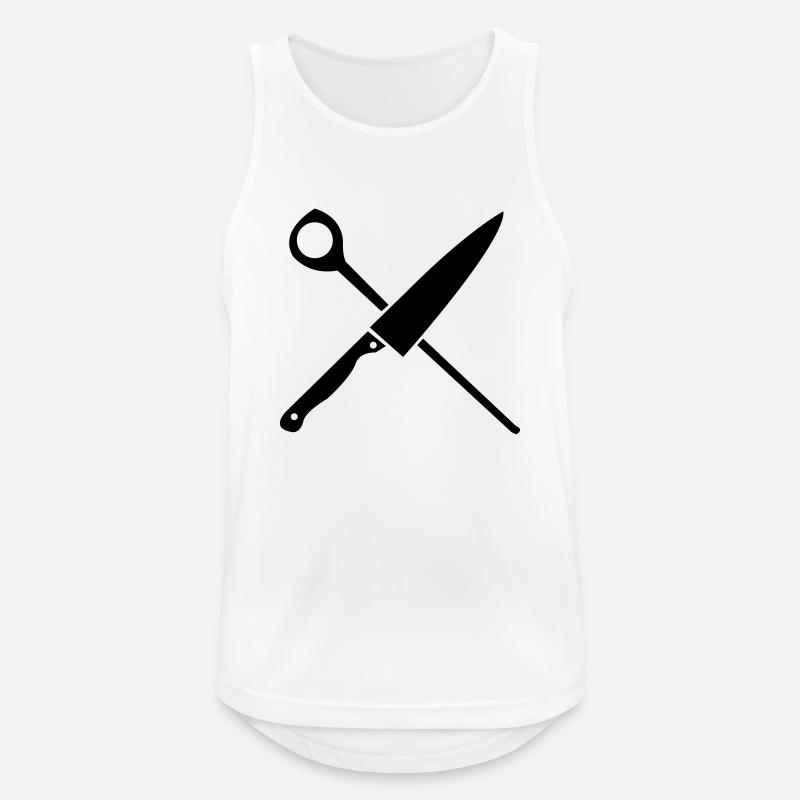 koch besteck - Männer Tank Top atmungsaktiv - Weiß