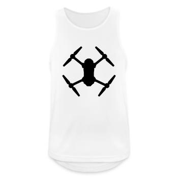 Drohne - Männer Tank Top atmungsaktiv - Weiß - Vorne - Nick (188cm)