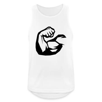 muskeln bizeps - Männer Tank Top atmungsaktiv - Weiß - Vorne - Nick (188cm)