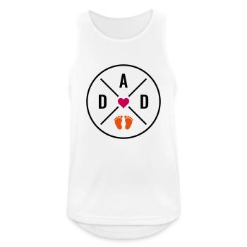 DAD Herz Baby Babyfüße Vater Liebe Vatertag Papa - Männer Tank Top atmungsaktiv - Weiß - Vorne - Nick (188cm)