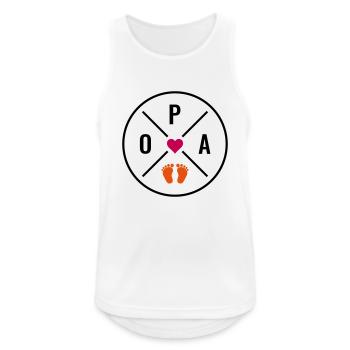 OPA Herz Baby Babyfüße Liebe Farben anpassbar Opa - Männer Tank Top atmungsaktiv - Weiß - Vorne - Nick (188cm)
