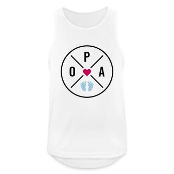 OPA Herz Baby Babyfüße Liebe Farben anpassbar Opa - Männer Tank Top atmungsaktiv - Weiß - Vorne - Nick (188cm)