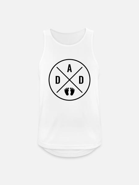 DAD Baby Geburt Babyfüße Vater Liebe Vatertag Papa - Männer Tank Top atmungsaktiv - Weiß