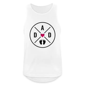 DAD Heart Baby Baby Feet Dad Love Father's Day Dad - Men's Breathable Tank Top - white - Front - Nick (188cm)