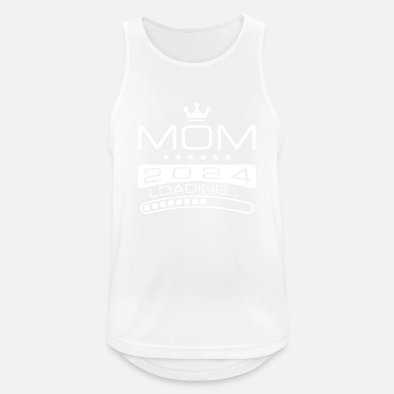 Mama 2024 Loading Mom - Männer Tank Top atmungsaktiv - Weiß