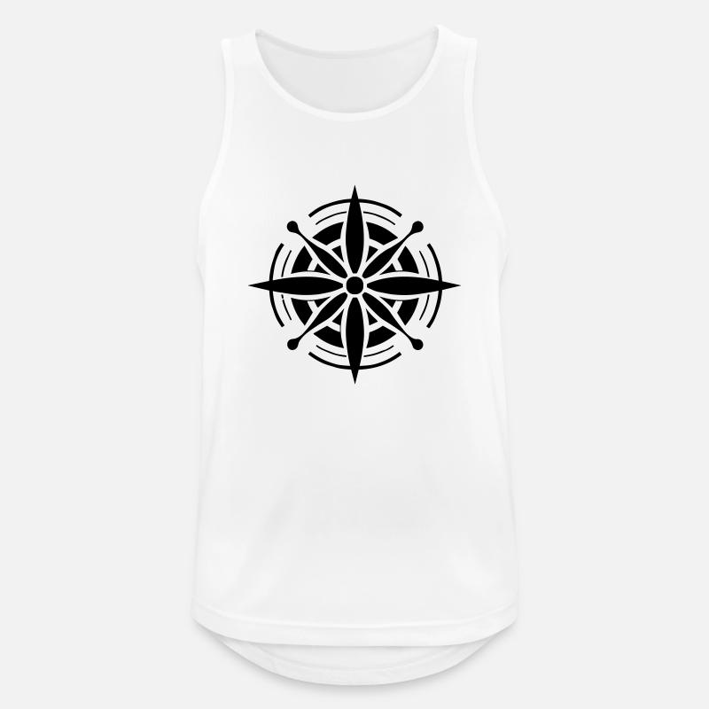 Directional Charm: Compass - Men's Breathable Tank Top - white