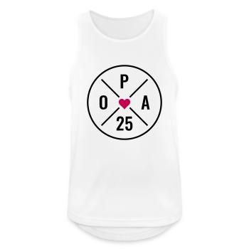 Opa 25 - Baby Ankündigung - Zukünftiger Opa 2025 - Männer Tank Top atmungsaktiv - Weiß - Vorne - Nick (188cm)
