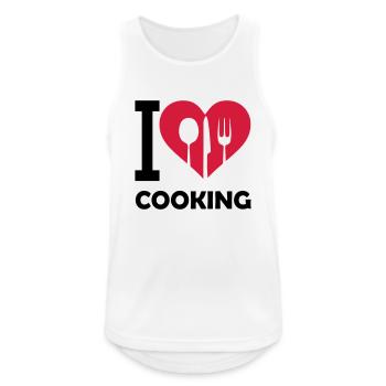 J’adore cuisiner 02 - Débardeur respirant Homme - blanc - Devant - Nick (188cm)