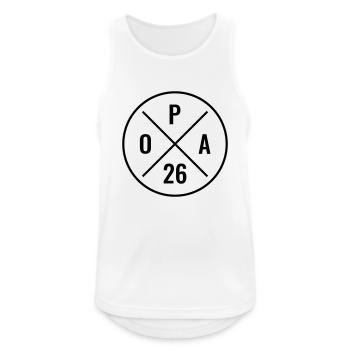 Opa 2026 - Baby Ankündigung - Nachwuchs - Opa 26 - Männer Tank Top atmungsaktiv - Weiß - Vorne - Nick (188cm)