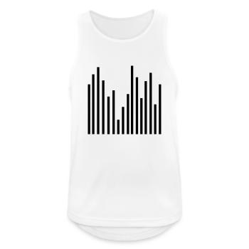 Statistik - Männer Tank Top atmungsaktiv - Weiß - Vorne - Nick (188cm)