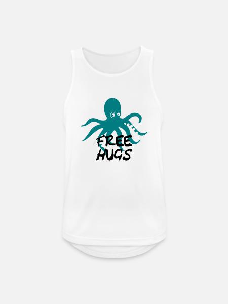 free hugs - Männer Tank Top atmungsaktiv - Weiß