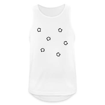shot holes - Men's Breathable Tank Top - white - Front - Nick (188cm)